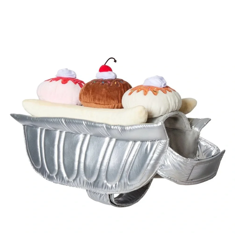 FRISCO BY CHEWY Banana Split Dessert Dog & Cat Costume Halloween Size Large